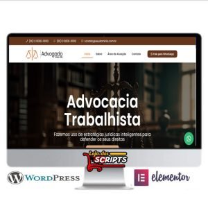 Site Completo Para Advogados  Elementor + Wordpress- COD-7560